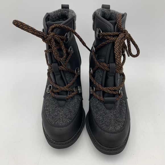 Sonoma Ortholite Black Gray Block Heel Ankle Boot Women 6 Sugarglider Chunky EUC - Picture 4 of 13